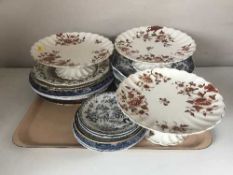 A tray of potter plates,