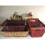 A quantity of wicker baskets