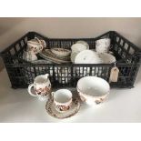 Four boxes of late Victorian and 20th century china - teapots, tea china,