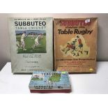 Three boxed Subbuteo sets - International Table Rugby,