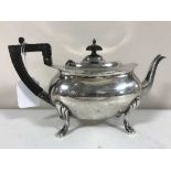 A sterling silver teapot, Walker & Hall, Sheffield, 20.