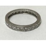 A platinum diamond eternity ring size M/N