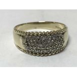 A 9ct gold bombay style diamond ring