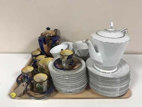 A tray of H & K Tunstall miniature tea service and a tea set