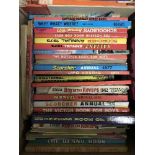 Two boxes of vintage books and annuals - Skippy, Valiance,