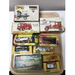 Nine die cast vehicles including Dinky 285 Fire Tender, Corgi Glow Worm Dragster,