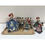 A tray of eight Disney Showcase figures