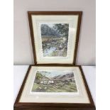 Two signed Judy Boyes limited edition prints - farming scenes and a Heaton Cooper print