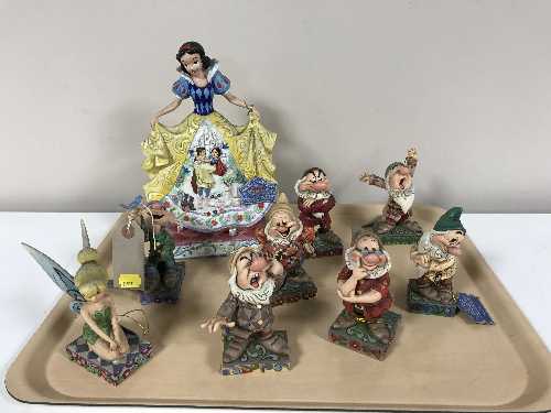 A tray of nine Disney Showcase figures