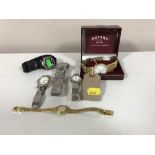 A boxed gent's Rotary wrist watch and a bag of Rotary watch,