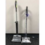 GTec Air Ram electric cordless vac and a GTec electric cordless sweeper
