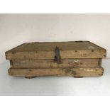 An antique pine storage box