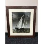 Two framed prints - boats on water