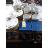 Twenty five piece Royal Worcester Evesham tea service and two boxes of Royal Worcester coasters