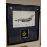 A Squadron Prints limited edition : Tornado GR1, signed in pencil, with insignia.