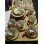 A tray of twenty piece Japanese egg shell tea service