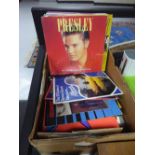 A box of LP records - Elvis, Billy Fury,