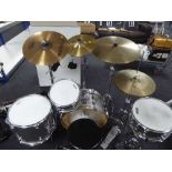 A Premier drum kit with accessories