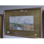 C. W. Alloway : Stream, Mill Isle Road, Donoghues, watercolour, signed, 20 cm x 36 cm, framed.