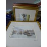 A box of four signed prints depicting views of The Tyne & Northumberland after Tom MacDonald,