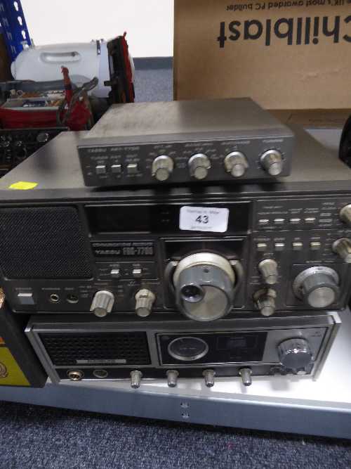 A Yaesu ert-7700 communications receiver,