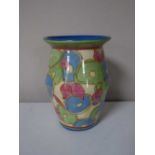 A Clarice Cliff blue chintz pattern vase, height 20 cm.