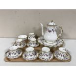 An eighteen-piece Royal Crown Derby Royal Antoinette tea service