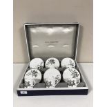 A boxed Royal Worcester twelve piece coffee set