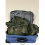 Two suitcases containing a large quantity of army DP clothing