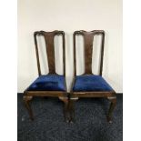 Four mahogany Queen Anne style dining chairs