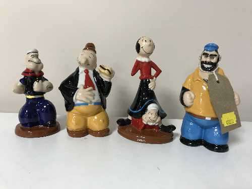 Four boxed Wade Ceramics Popeye figures