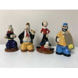 Four boxed Wade Ceramics Popeye figures