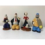 Four boxed Wade Ceramics Popeye figures