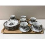 An eighteen-piece china tea service,