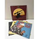 Five boxes contains a large quantity of assorted LP's including Sinatra, easy listening,