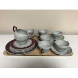 Twenty one piece Wedgwood Windsor Grey tea service