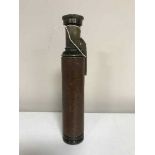 A brass and leather telescope