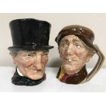 Two large Royal Doulton character jugs - Arry and John Peel