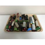 A tray of Thomas The Tank Engine & Friends rolling stock