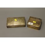 Two silver cigarette cases,