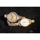 Lady's Tissot 9ct gold watch on bracelet and and another (2)