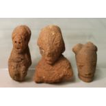 Antique Nigerian Nok terracotta small figure of a kneeling man,