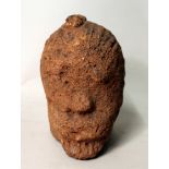 Antique Nigerian Nok terracotta head of a man, 14.4cm high.