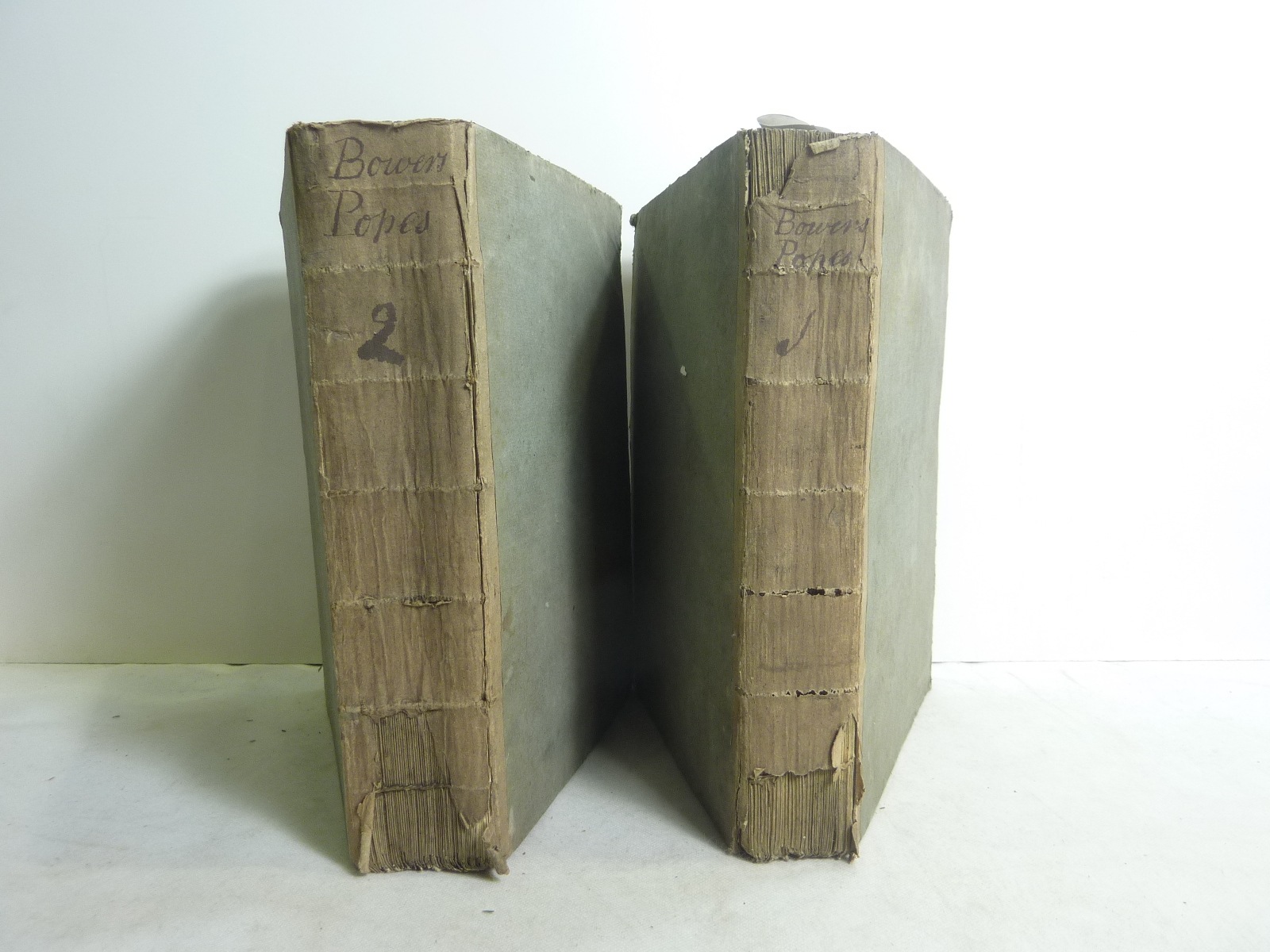 BOWER ARCHIBALD. The History of the Popes. Vols. 1 & 2. Orig. brds. 1750. - Image 4 of 4