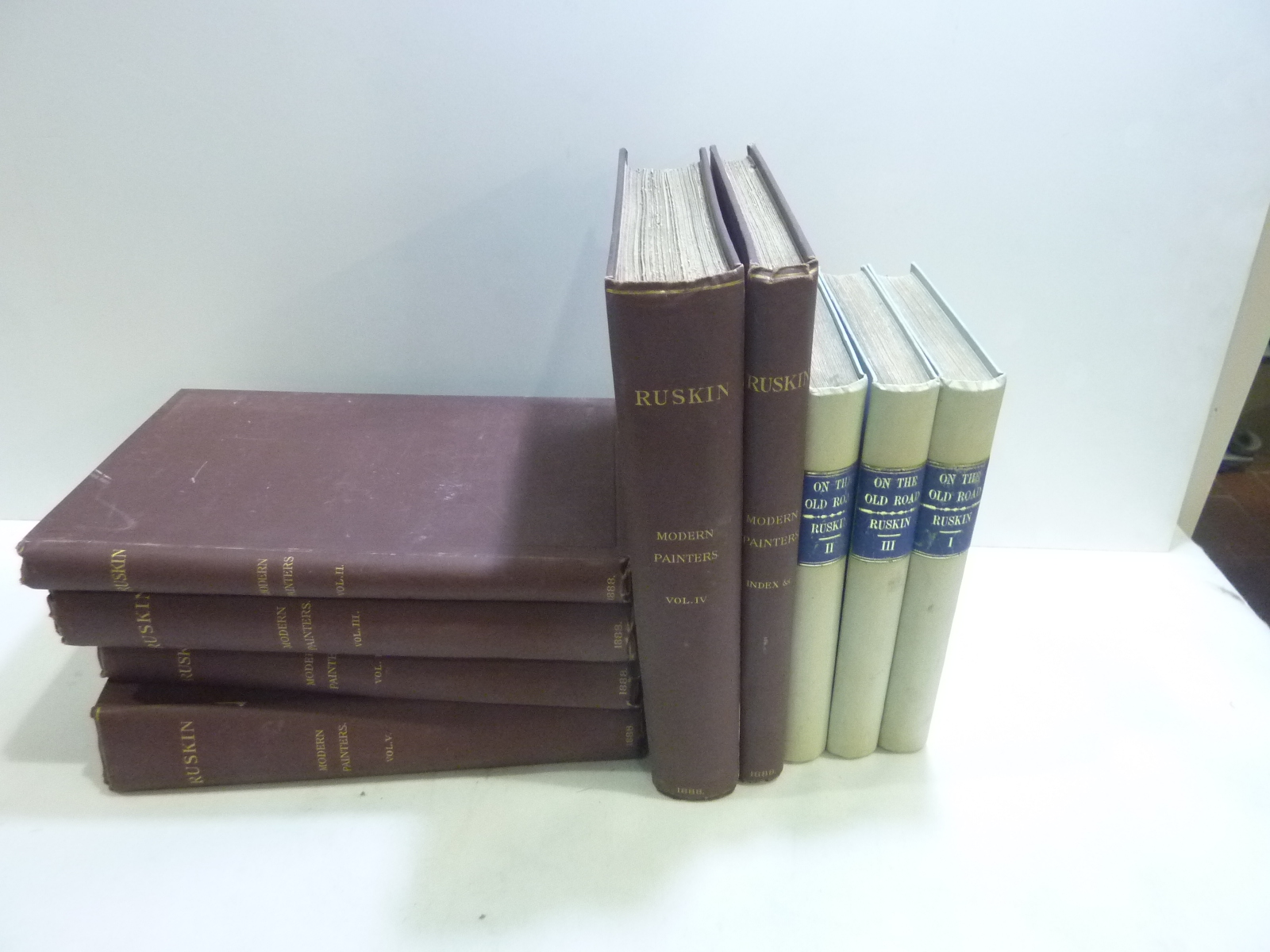 RUSKIN JOHN. Modern Painters. 6 vols. Plates & illus. Large paper quarto. Orig. - Image 2 of 2