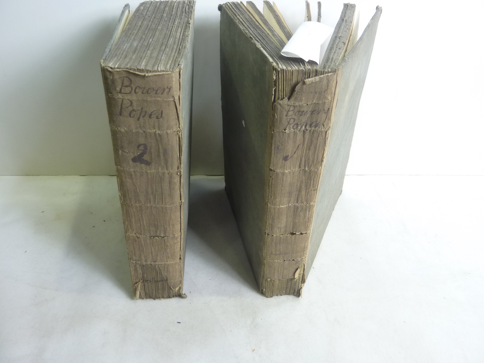 BOWER ARCHIBALD. The History of the Popes. Vols. 1 & 2. Orig. brds. 1750. - Image 3 of 4
