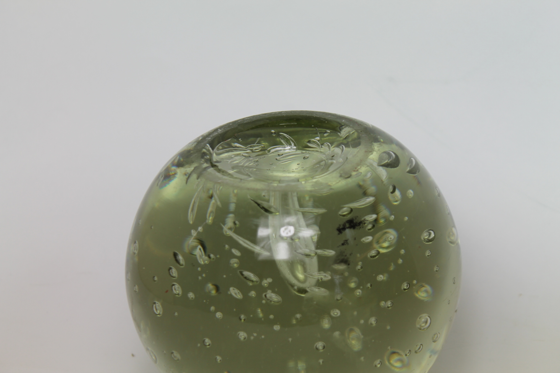 Victorian glass dump paperweight, 14cm high, polished pontil. - Image 2 of 4