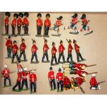 Britain's. Tray of older cast soldiers.