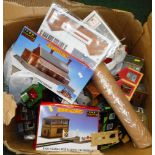 Large box of 00 gauge trackside buildings etc.