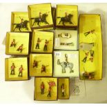 Britain's various mounted and foot soldiers, boxed also two Ducal figures, boxed. (11).